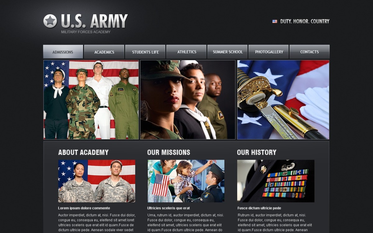 Army Website Template #29408 - TemplateMonster