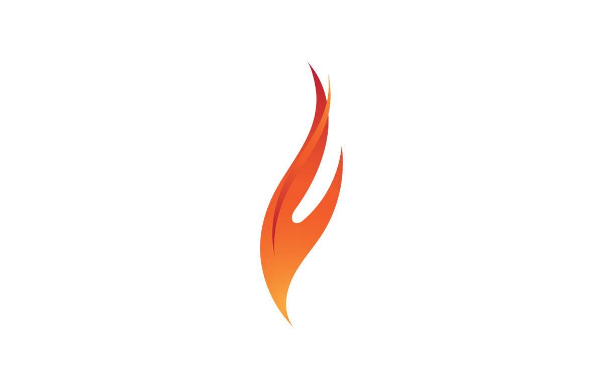 Chama fogo vetor de logotipo de queima quente v13