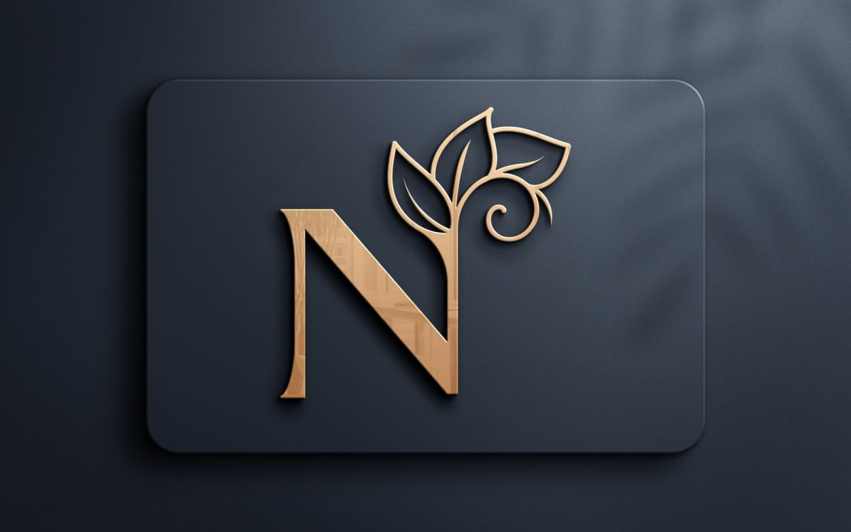 Letter N Monogram Beauty Logo Design - TemplateMonster