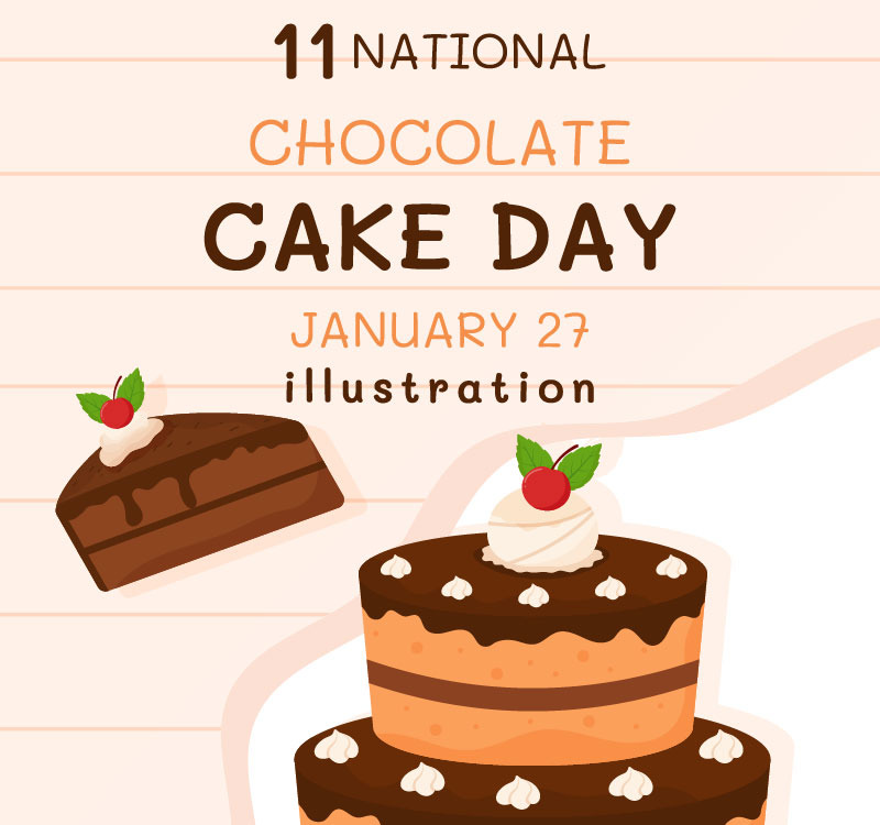 National Chocolate cake day Template | PosterMyWall