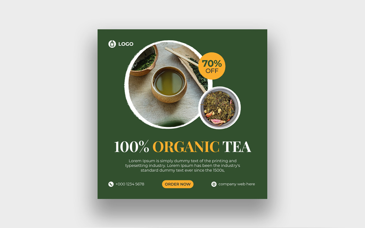 Tea Facebook Instagram Post Bundle | Banner template design, Instagram posts,  Social media banner