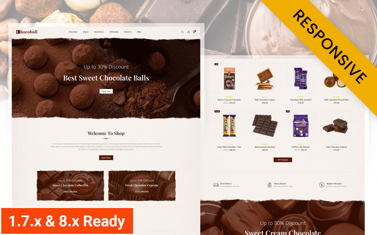 Chocoball Chocolate Bakery Food Store Prestashop