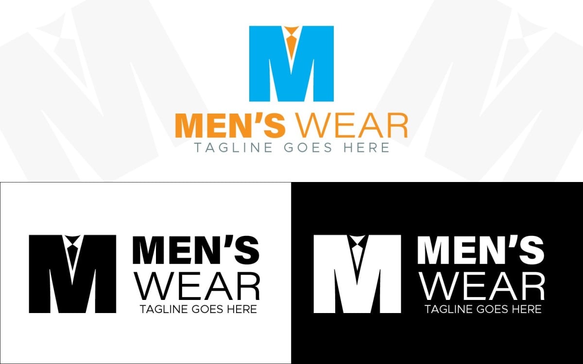Mens suit m letter logo image Royalty Free Vector Image