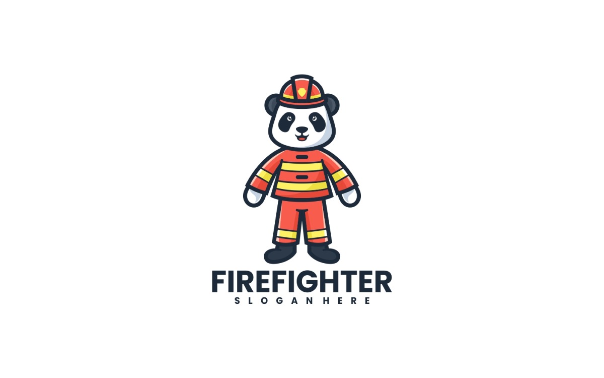 Firefighter Cartoon Logo Design #297828 - TemplateMonster