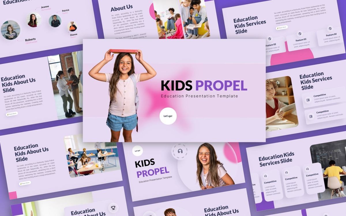 Presentation Template - Kids Propel #298986 - TemplateMonster