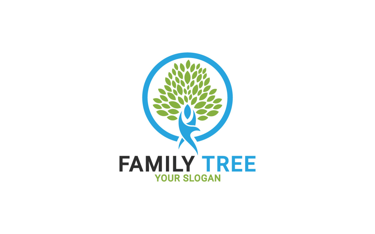 Stamboom Logo, Mensen Ecologie Boom Logo, Menselijke Boom Logo Sjabloon, image size:1200x750