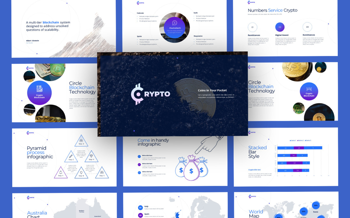 Dogen Cryptocurrency Keynote Template - TemplateMonster