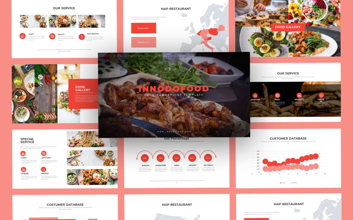 Indifood Food Кулинарные Шаблоны презентаций PowerPoint