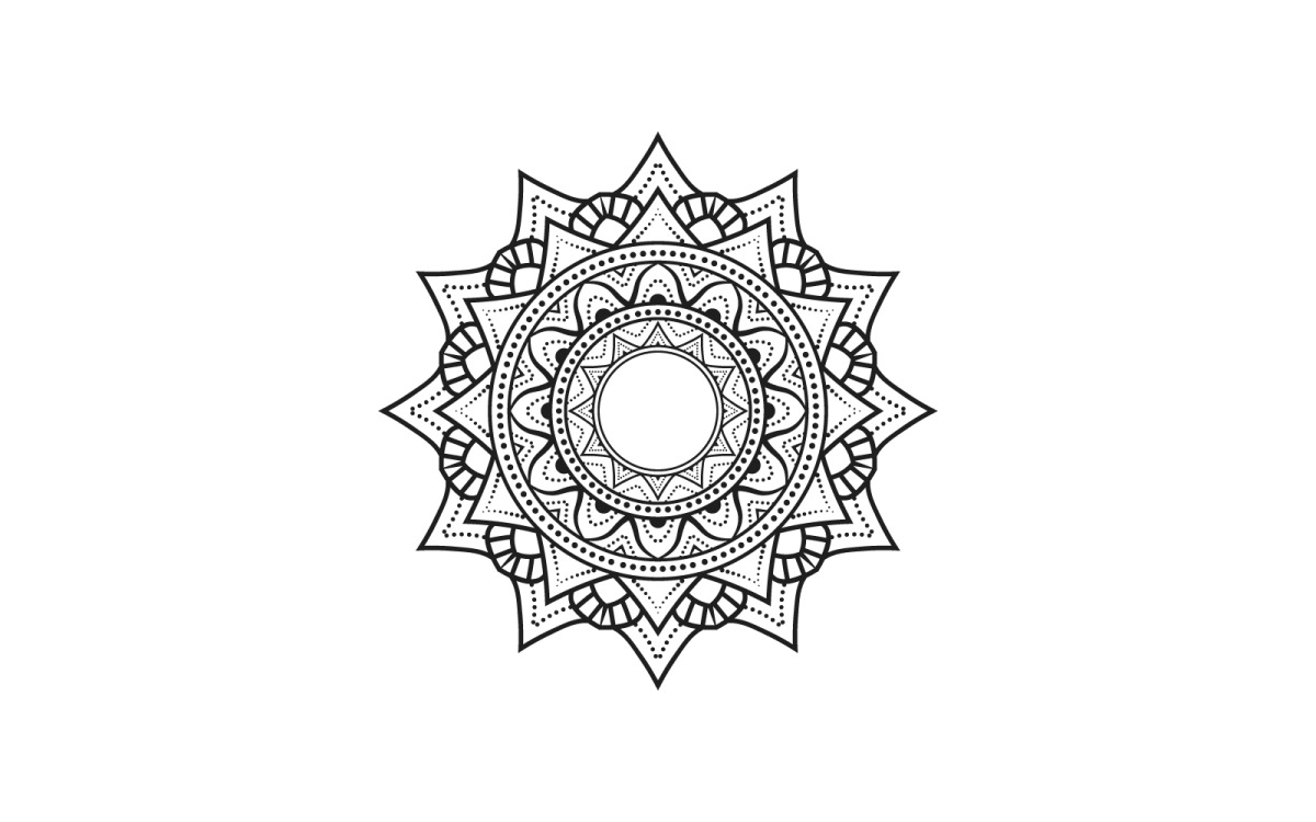 Mandala design para colorir página