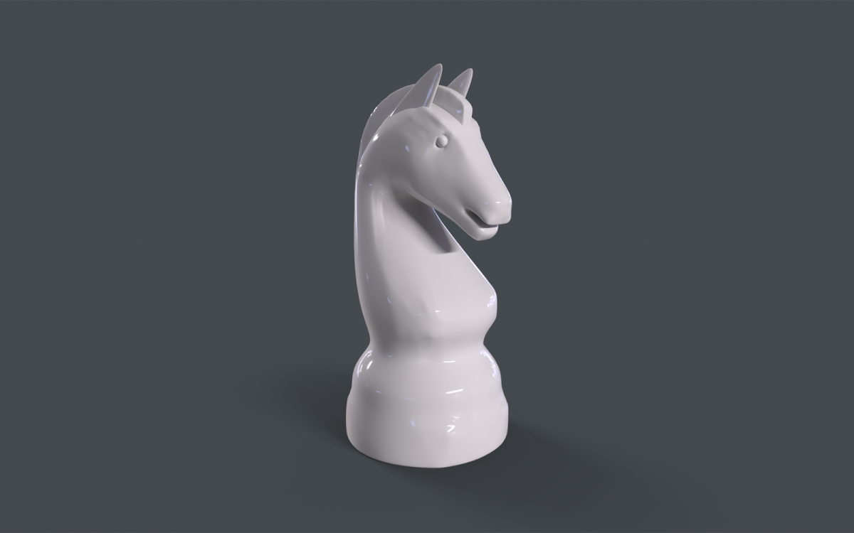 Xadrez Peão Branco Modelo 3d