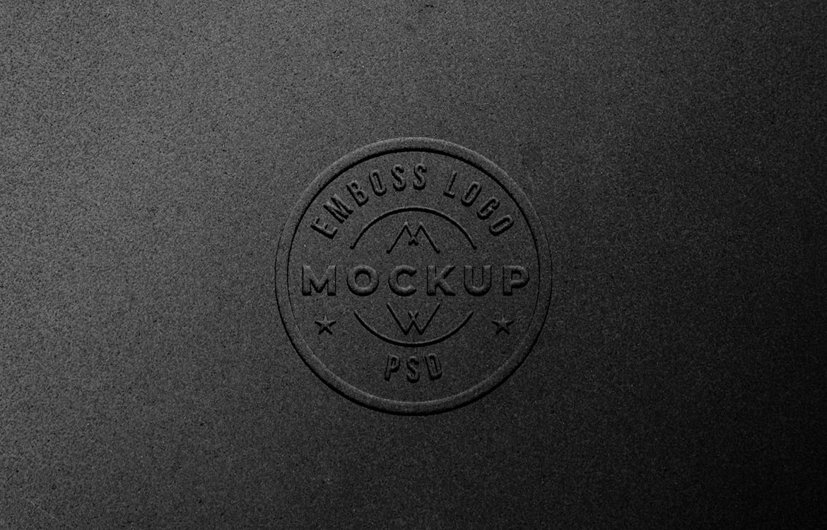 Embossed Logo Mockup PSD Template Vol 11 - TemplateMonster