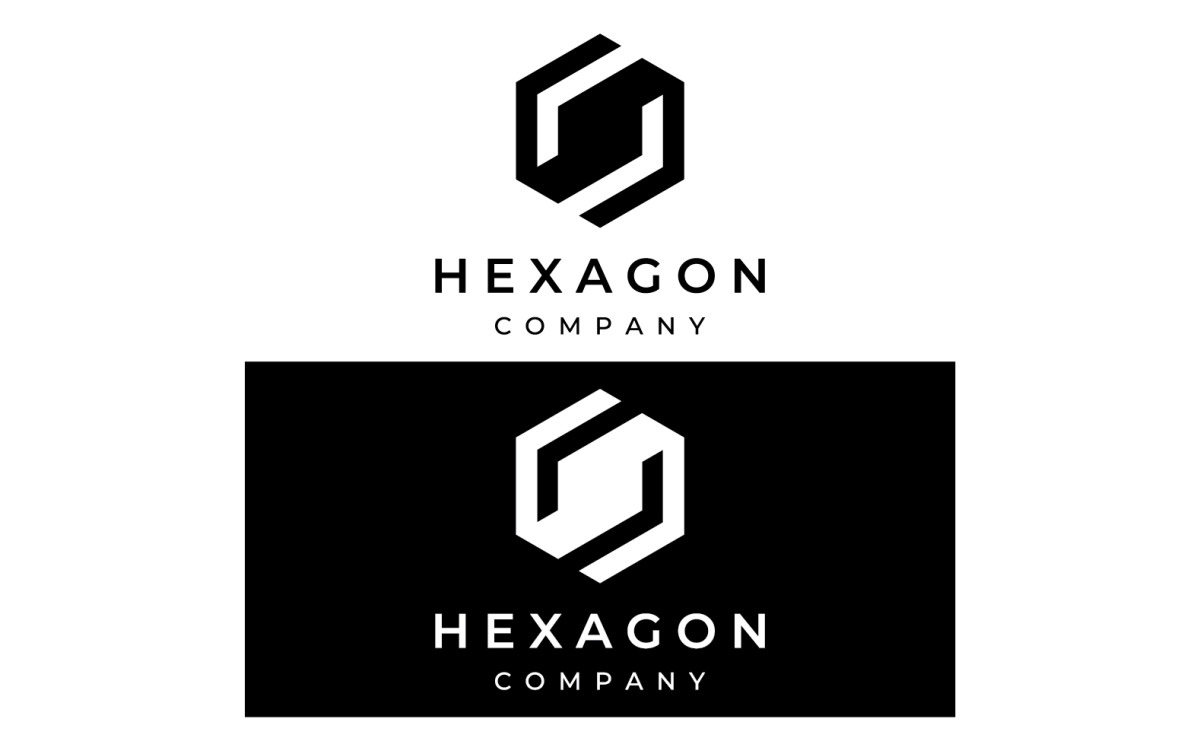 hexagon box template vector