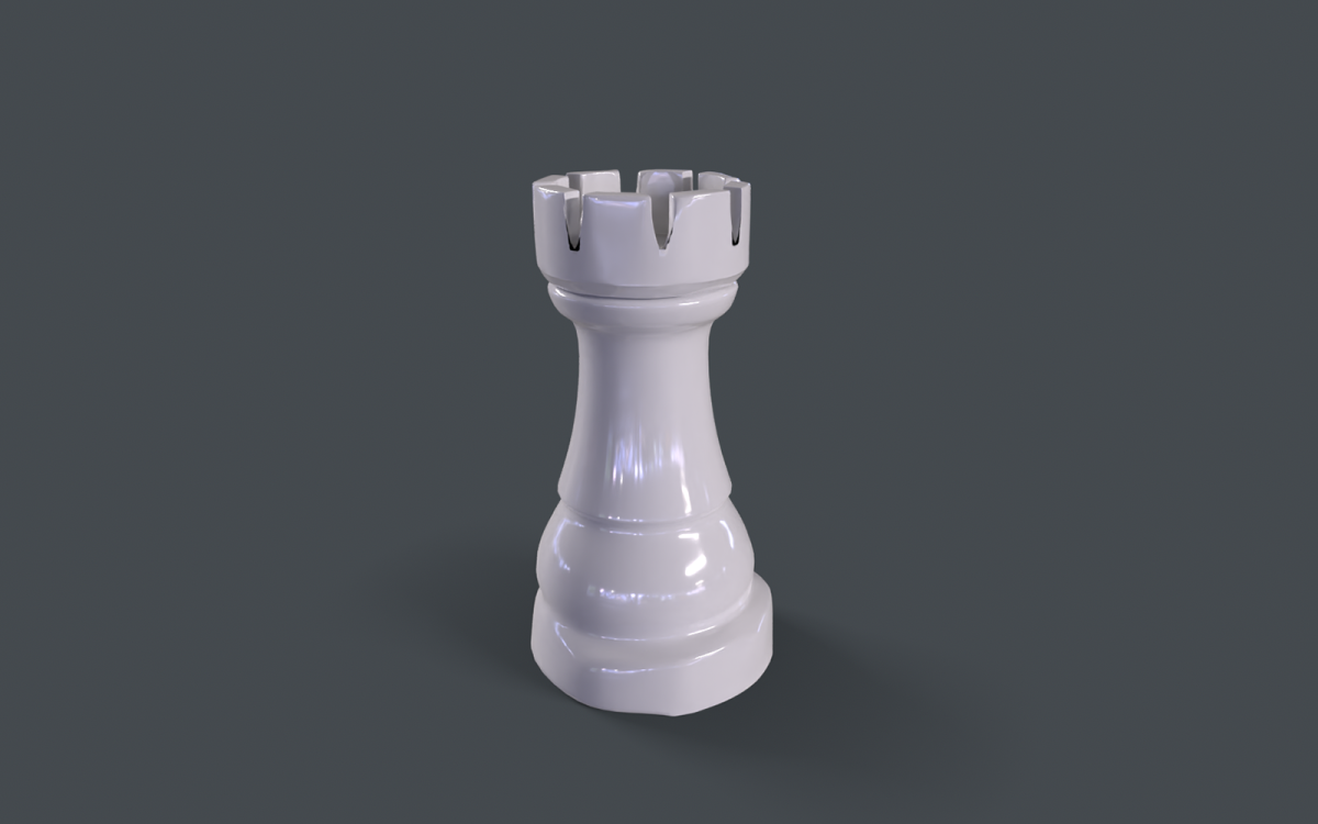 Tower Chess Game Piece - Torre Jogo de Xadrez 3D model