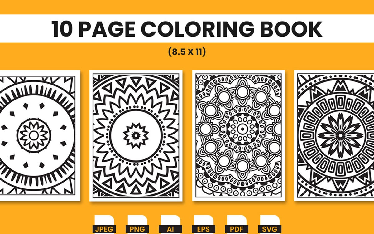 Mandala adulta para colorir kdp interior. mandala para colorir