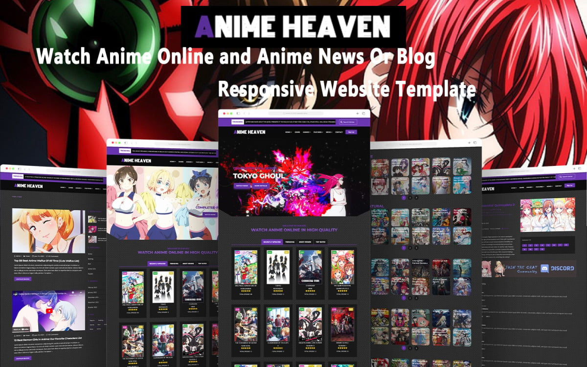 OneAnime - Watch Anime Online and Anime News Or Blog Responsive Website  Template for $32