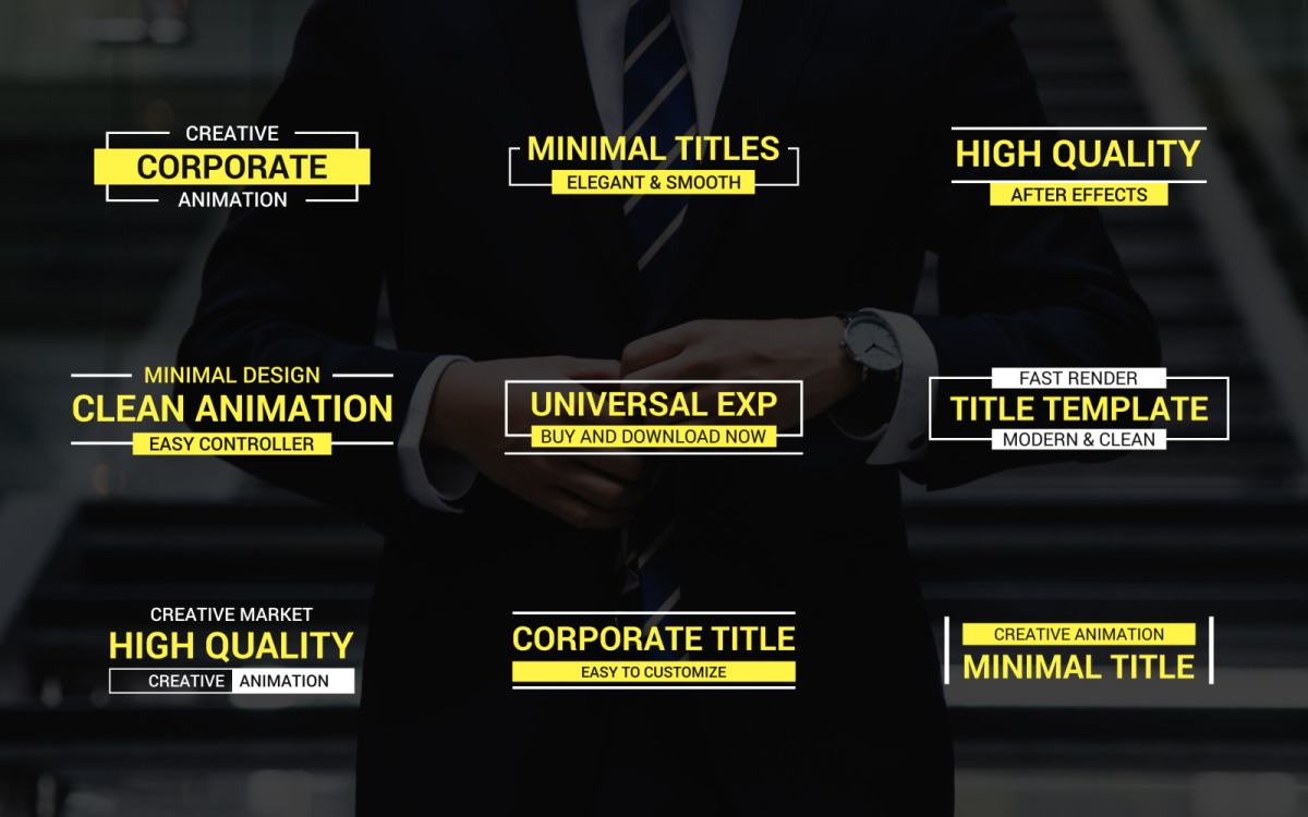 Corporate Title Animation - Motion Graphic Template for Premiere Pro