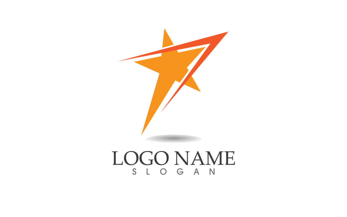 Five star logo design Royalty Free Vector Image