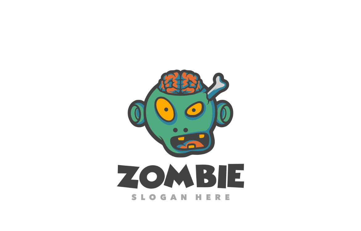 Gaming Logo Template Featuring A Bizarre Zombie Illustration Stock Photo -  Alamy