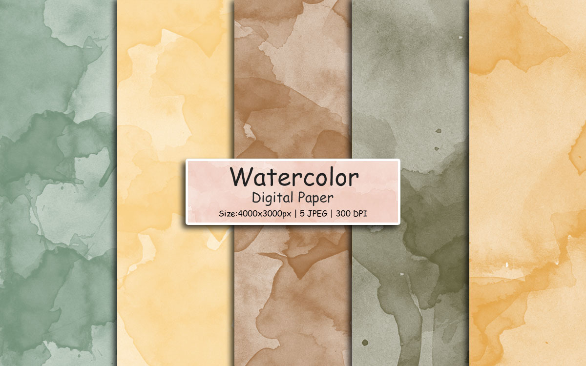 Pastel Paint Splatters Digital Paper By Digital Curio