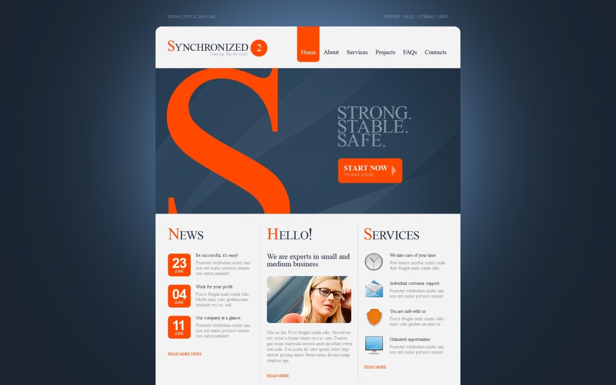 Business & Services Razor Template 32347 TemplateMonster