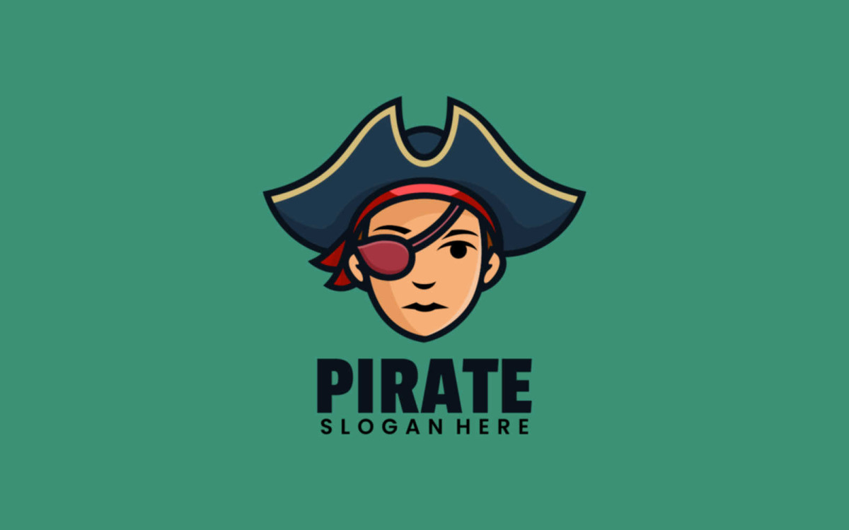 Design do logotipo do mascote pirata esport