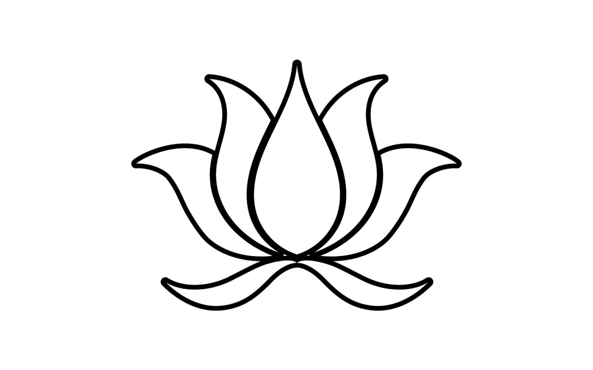 Sketch of a lotus flower on Craiyon