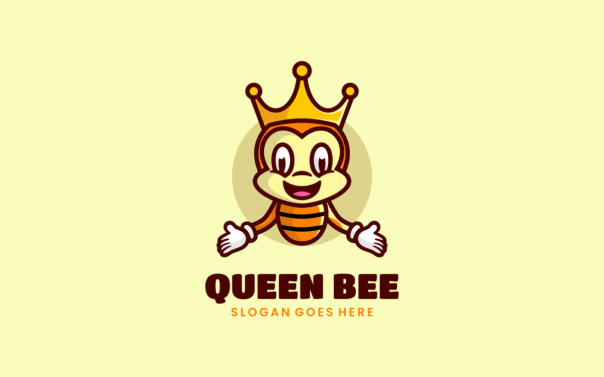 Gray crown logo, European dark bee Queen bee, Retro bees, honey Bee,  painted, leaf png | PNGWing