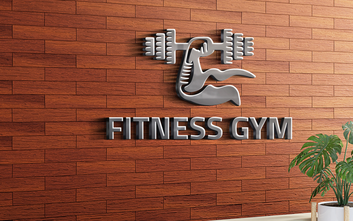 Modelo de logotipo de fitness e academia