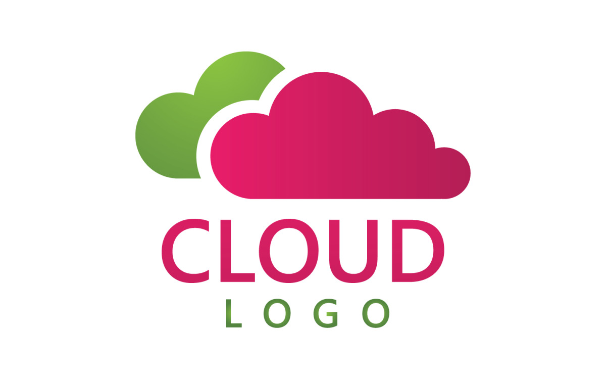 Design de símbolo de vetor de modelo de logotipo de nuvens