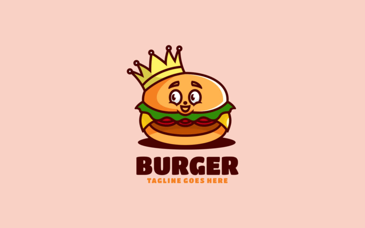 Логотип Burger King в мультяшном стиле - TemplateMonster