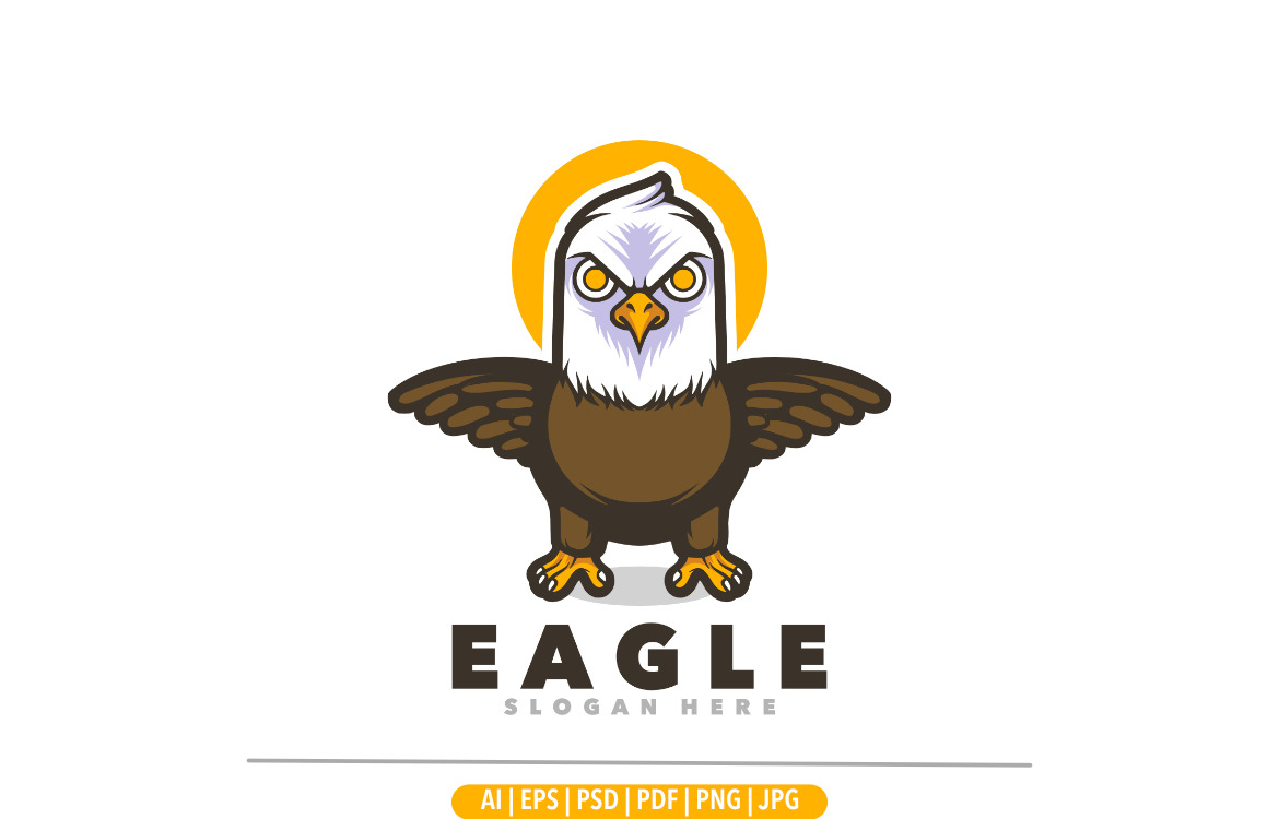 Design de logotipo de mascote eagles esport