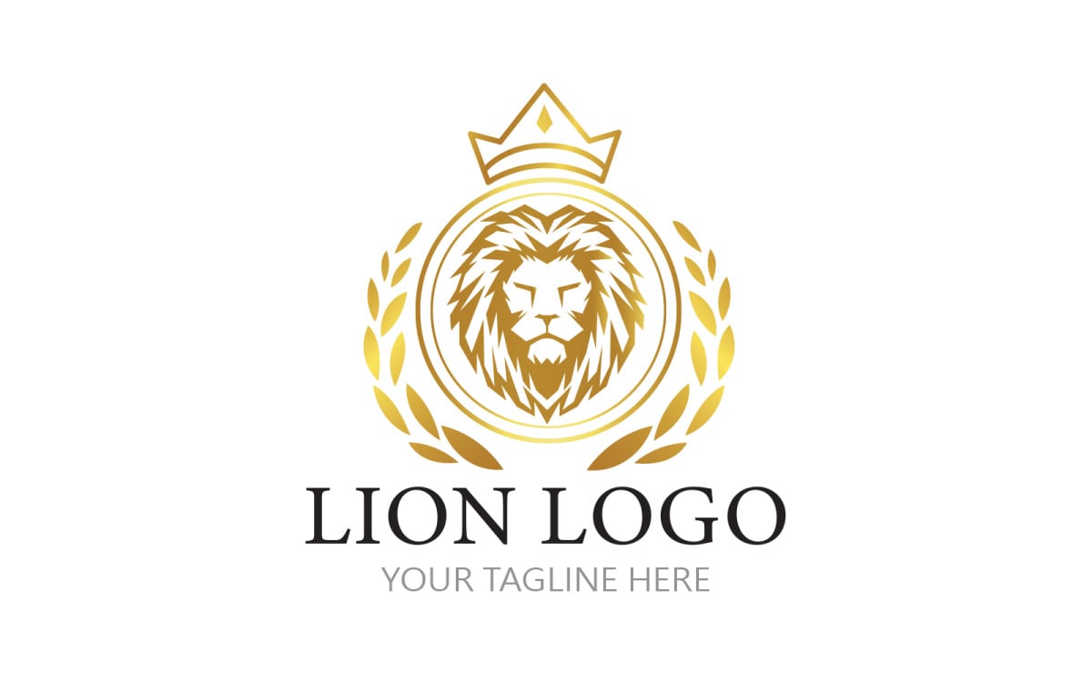 Gold Leaf Lion Logo