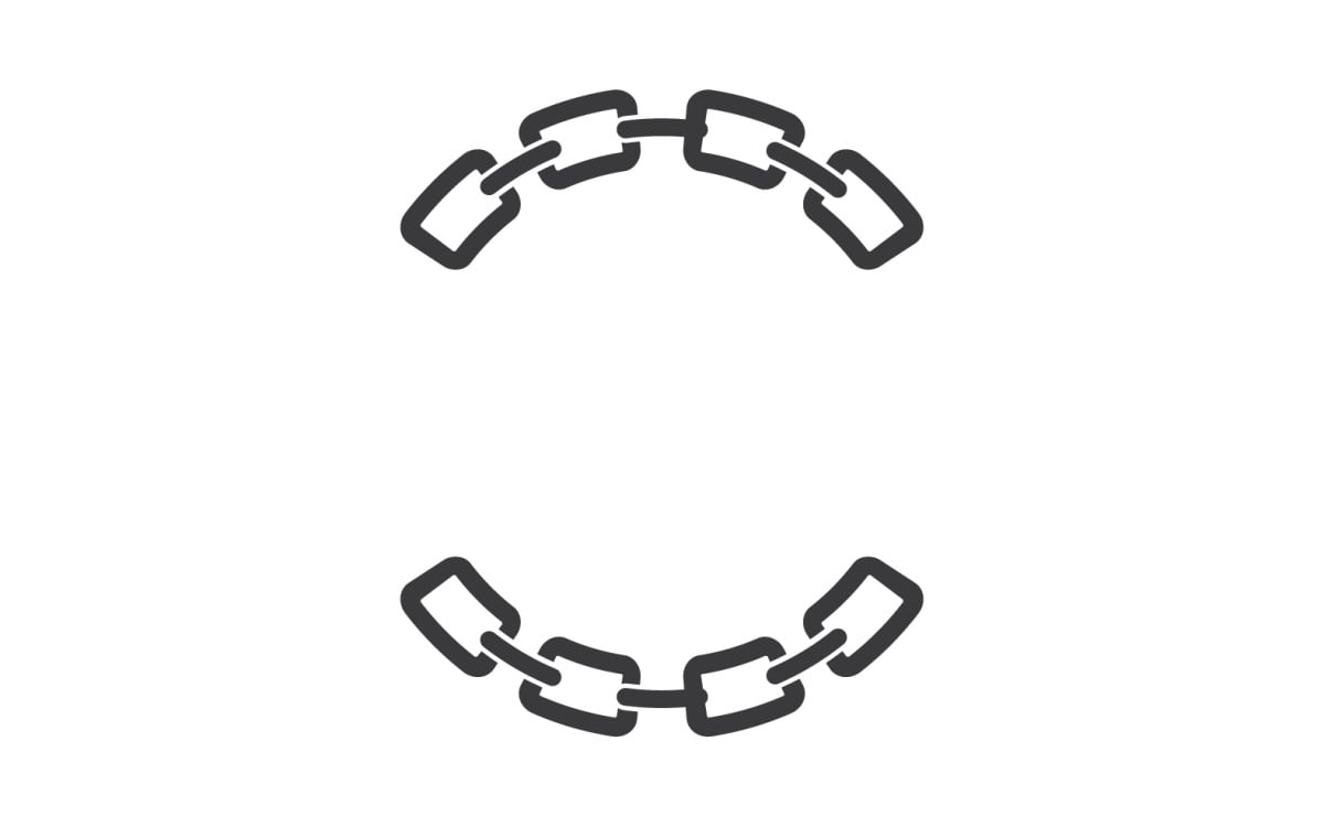 broken chain circle vector