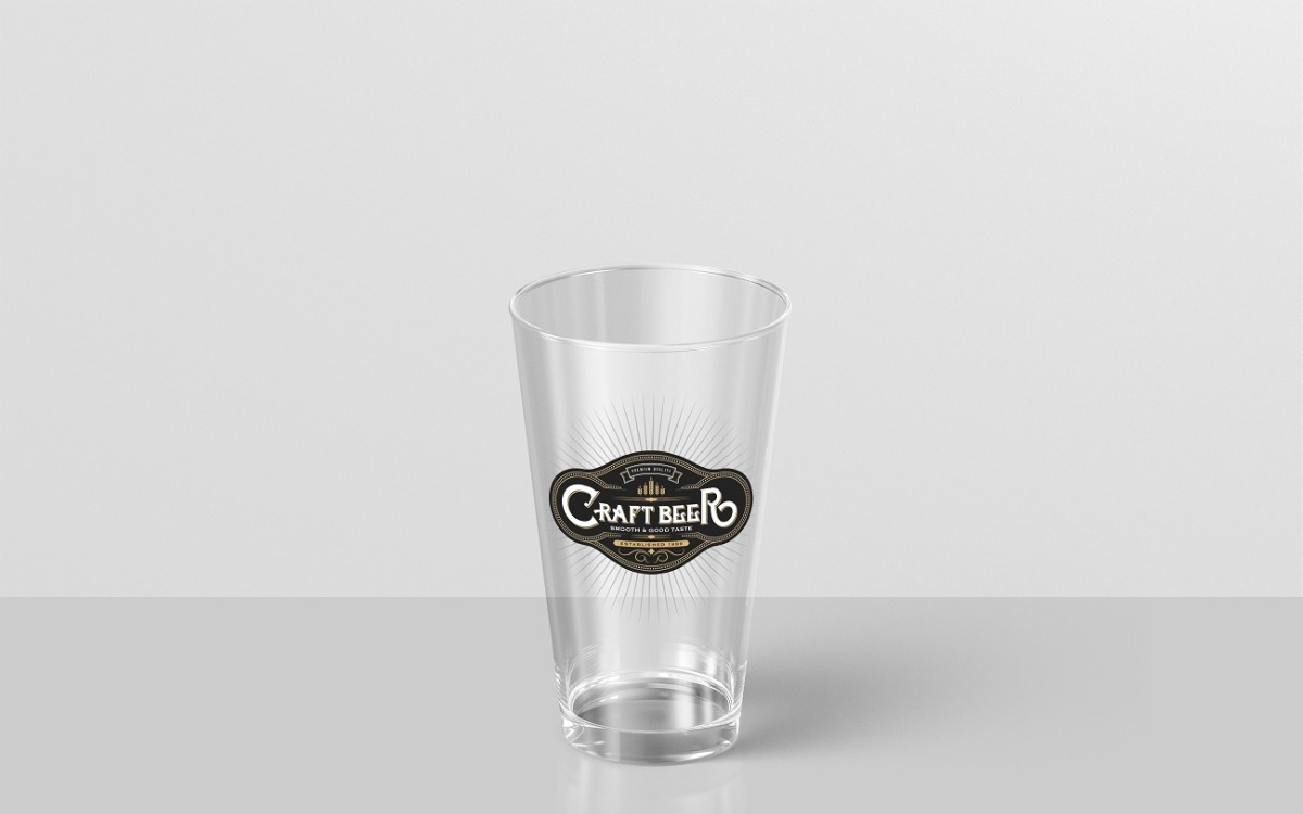 Realistic Beer Glass Mockup #334554 - TemplateMonster