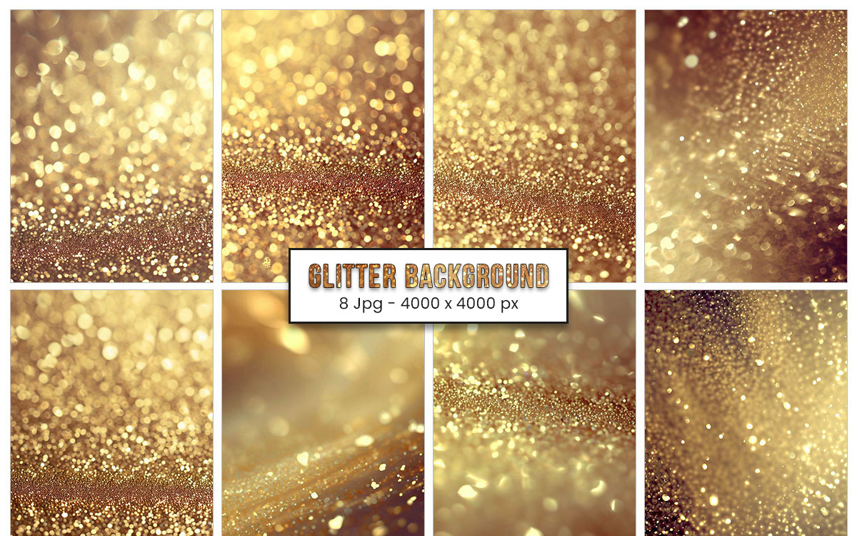 Fundo Dourado Do Vetor Glitter. Luzes Borradas, Bokeh. Pode Ser