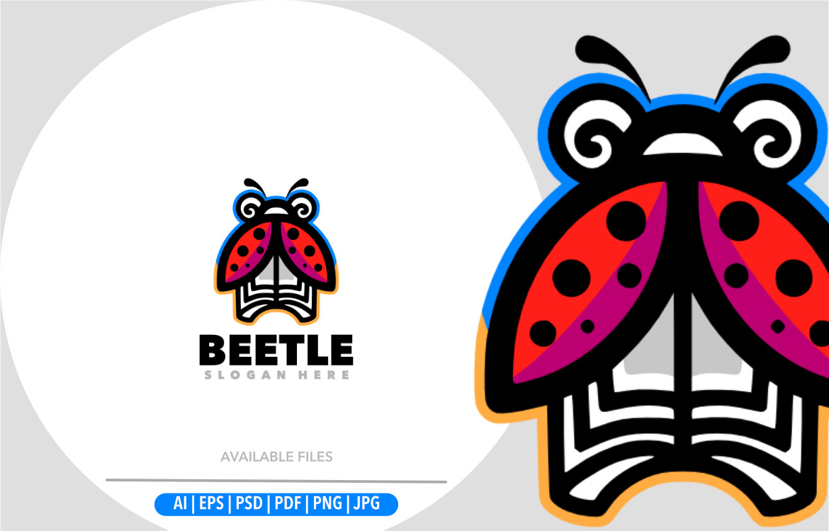 Premium Vector | Beetle logo design vector illustration