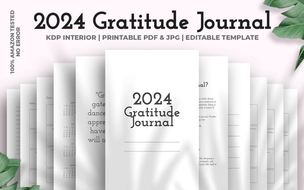 2024 Gratitude Journal  KDP Interior Graphic by Interior Creative