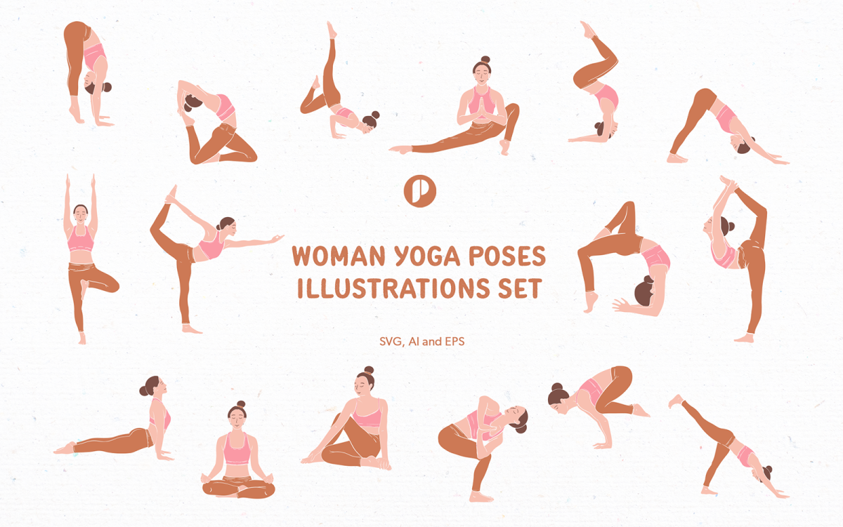 Yoga Poses Illustration Collection | Free download