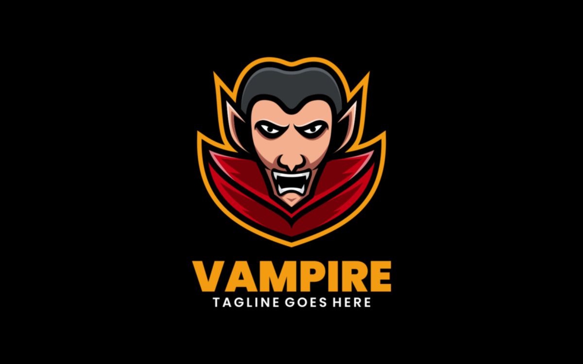 Vampiro Mascote Desenho Logotipo #324095 - TemplateMonster