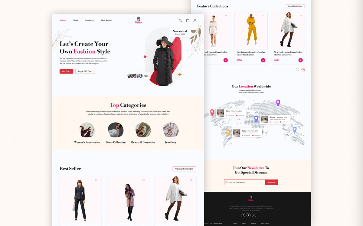 Ecommerce Landing Page UI Design #339607 - TemplateMonster