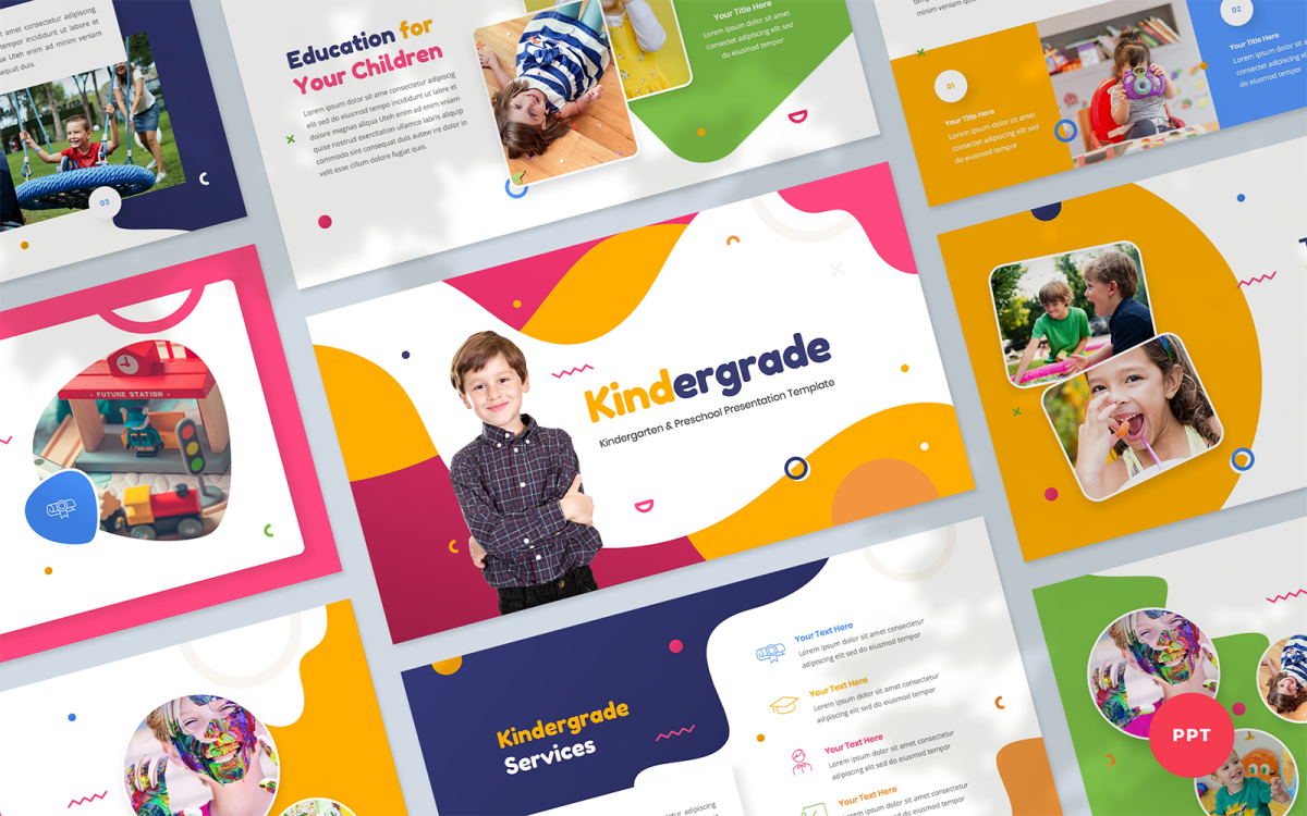 Kindergrade - Детский сад и дошкольная презентация Шаблоны презентаций  PowerPoint