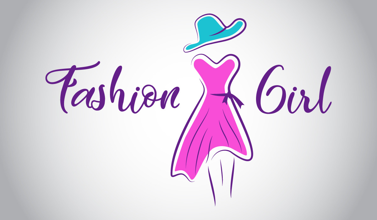 Fashion logo featuring a beautiful girl with a paper bag on Craiyon