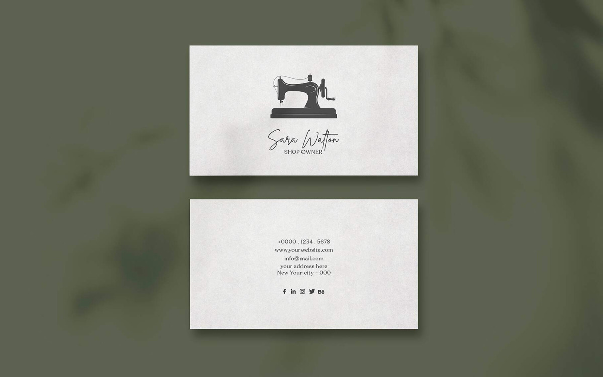 Tailor Shop Business Card Template 2 - TemplateMonster