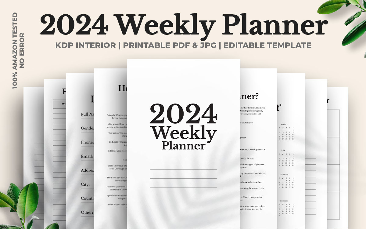 AGENDA SETTIMANALE STAMPABILE, Weekly Planner Printable