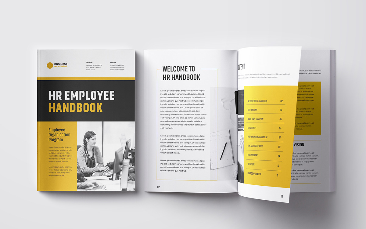 Hr Employee Handbook Layout Design