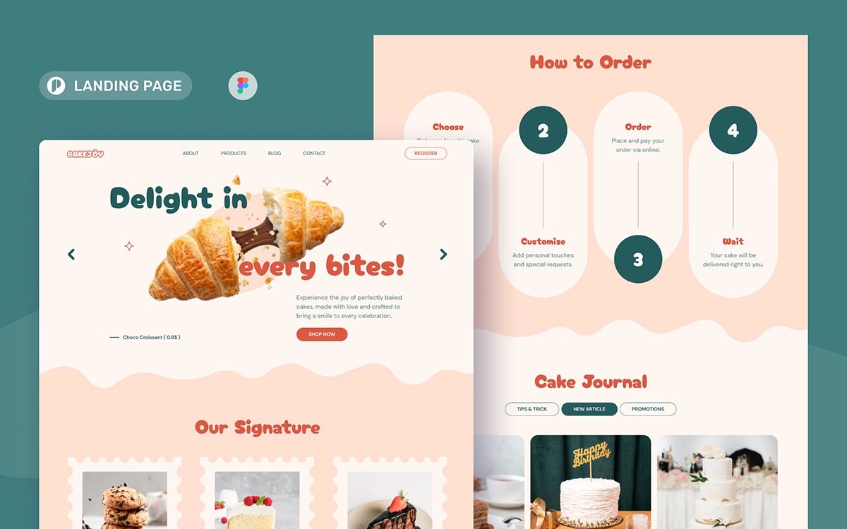 Cake Shop Google Slides Presentation by Giant Design on Dribbble