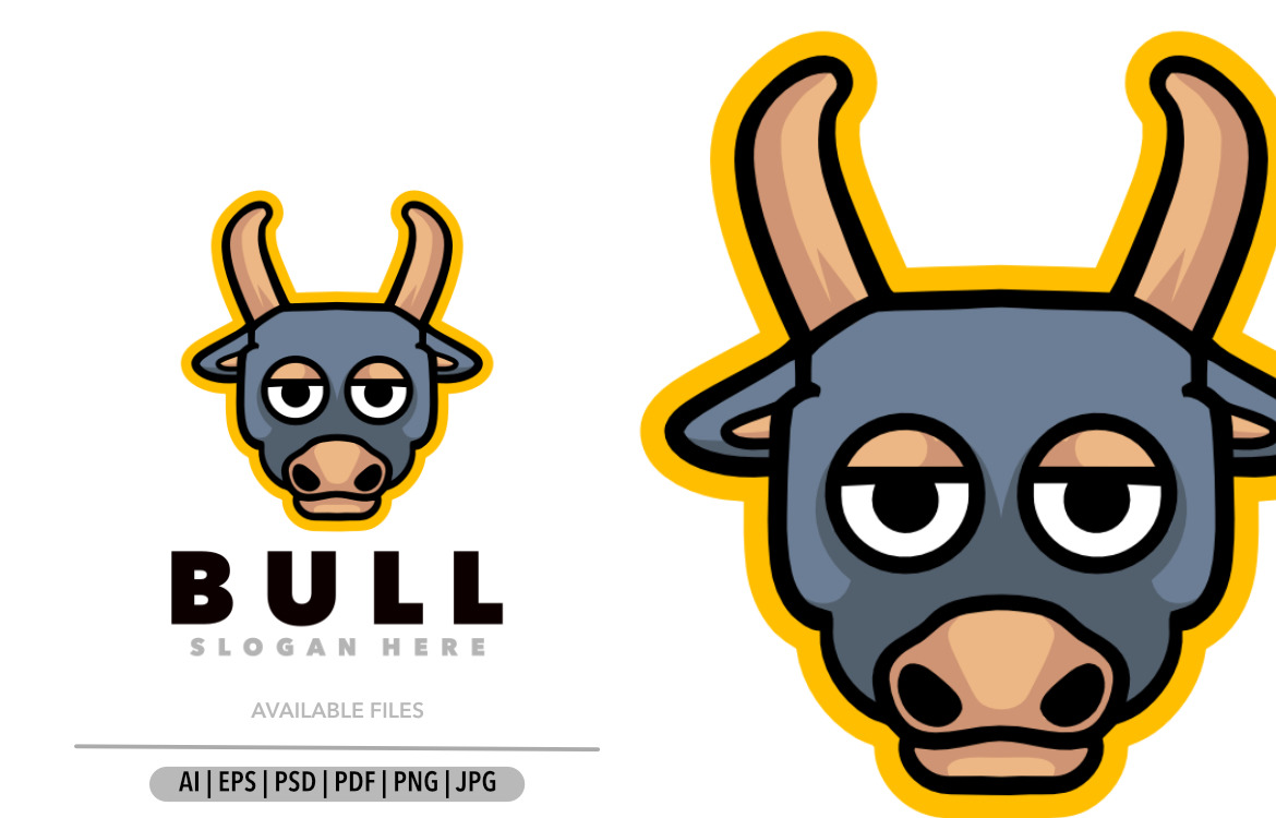 A Bull Face Illustration For Logo PNG Images | AI Free Download - Pikbest