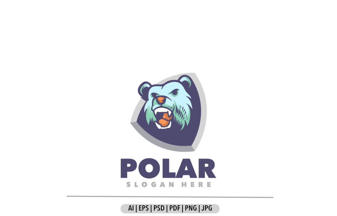 Логотип-талисман Polar для игр #359695 - TemplateMonster