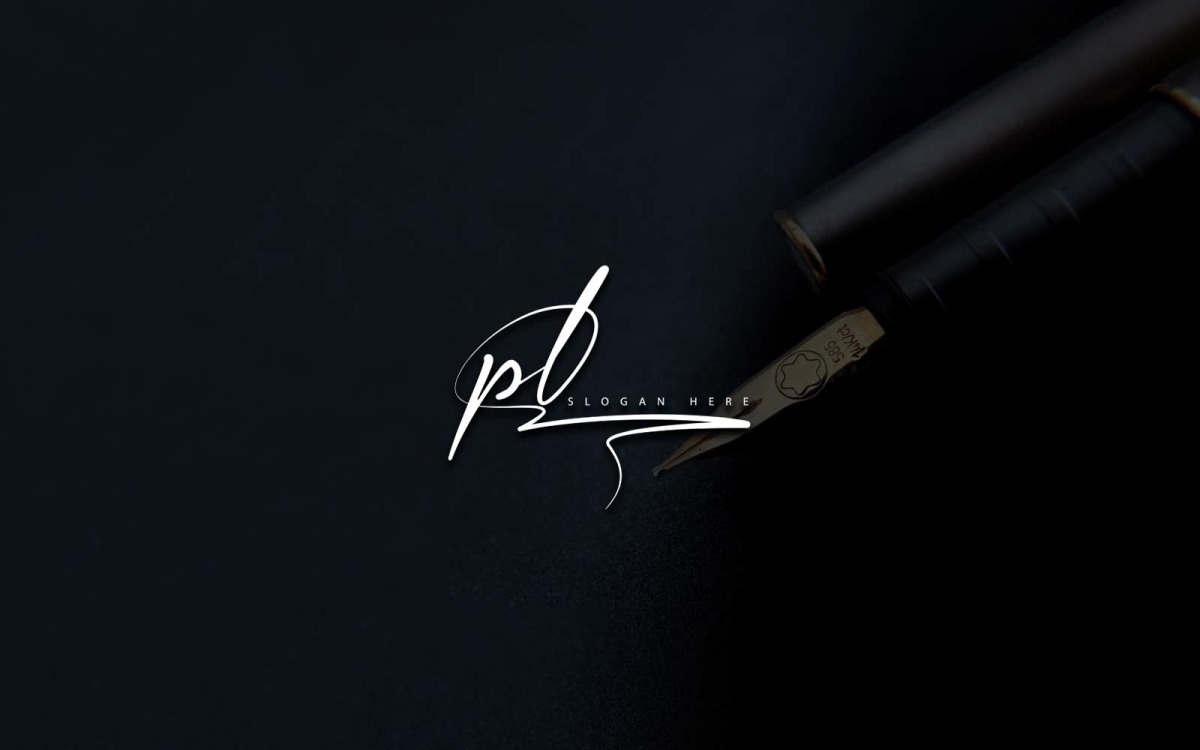 Initial letter PL, overlapping monogram logo, decorative ornament badge,  elegant luxury golden color Stock Vector | Adobe Stock