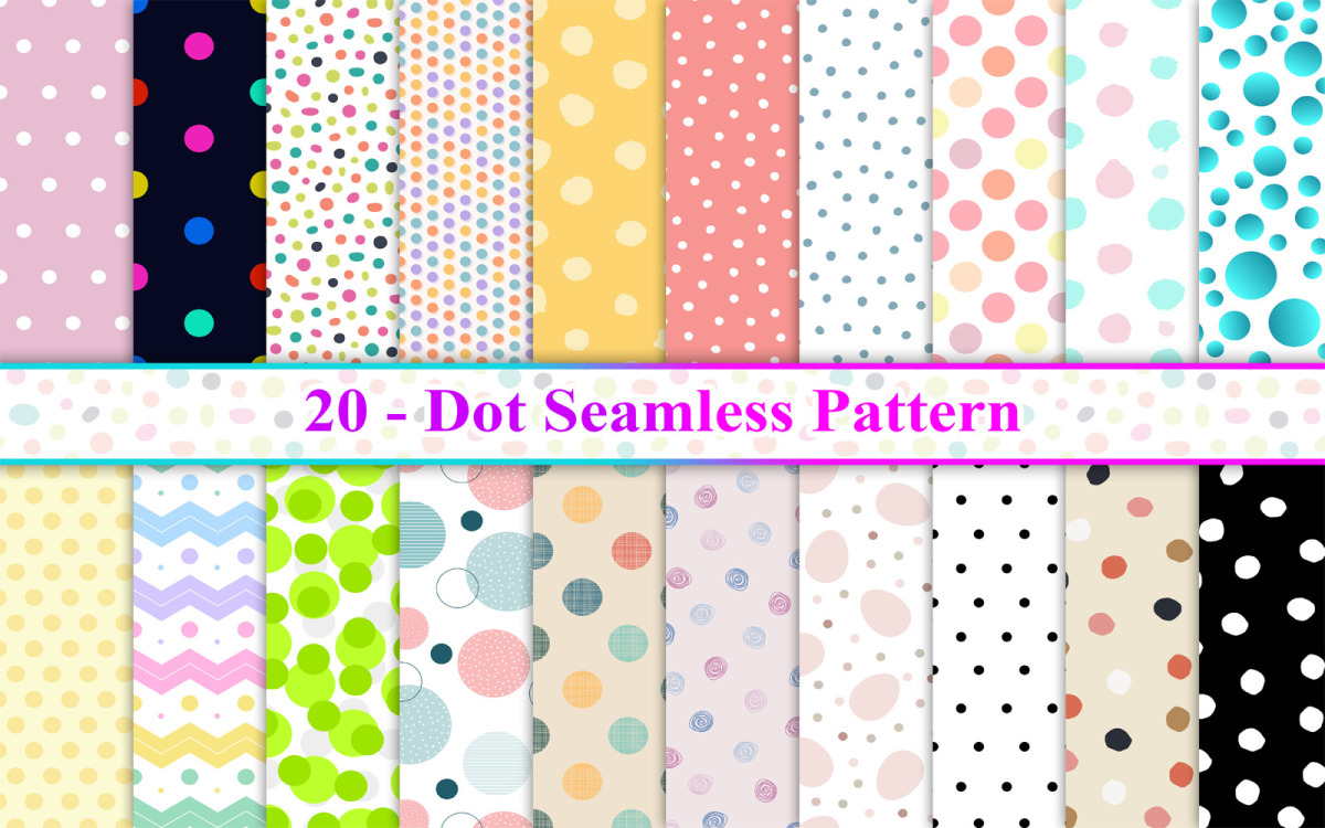 Seamless Pattern Designs Mega Bundle / Polka Dot Pattern 2